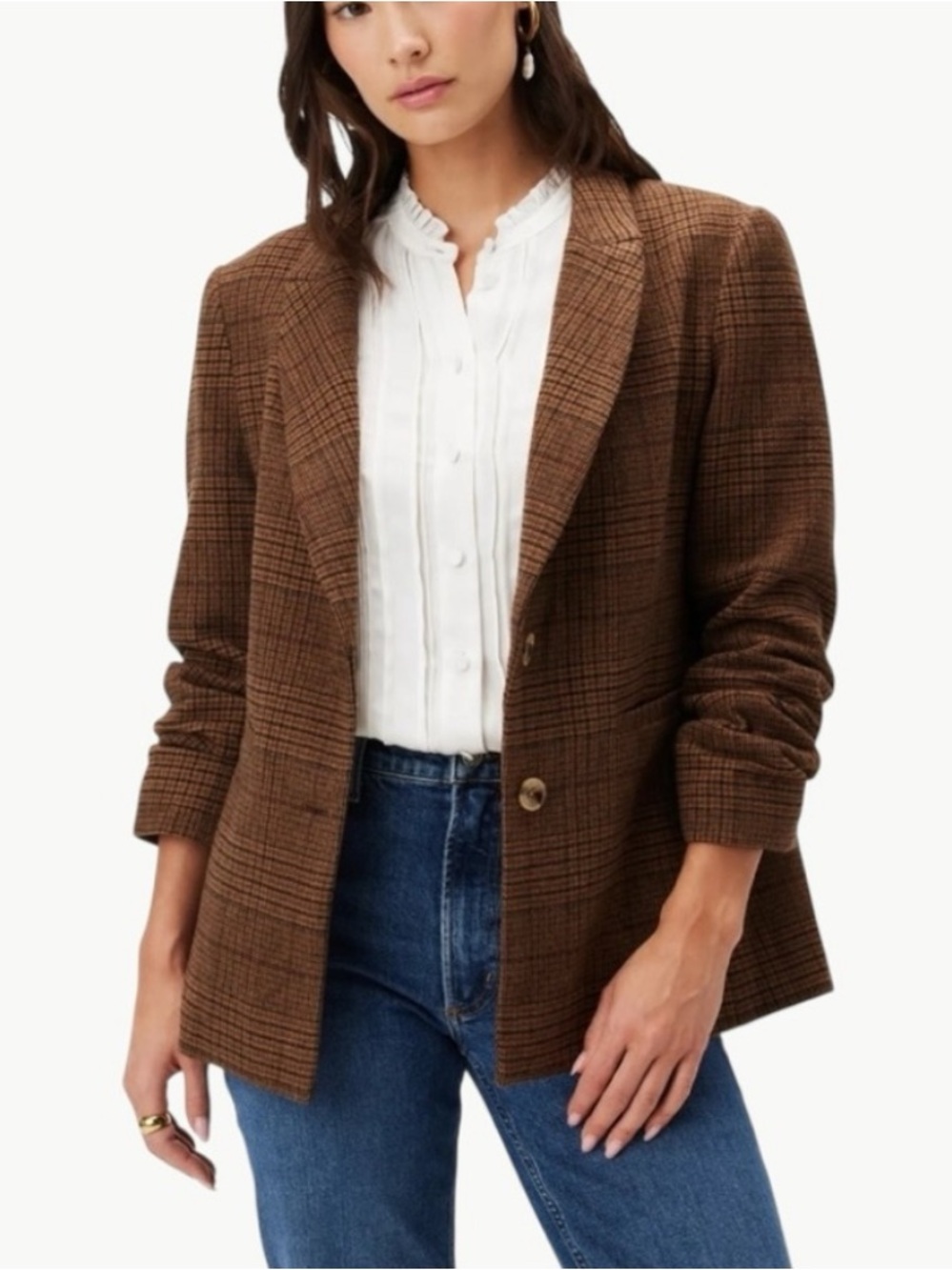 Amour Vert Tobie Single Breasted Blazer